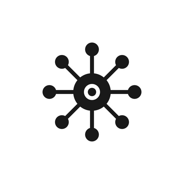 Icono de línea de múltiples canales aislado en fondo blanco