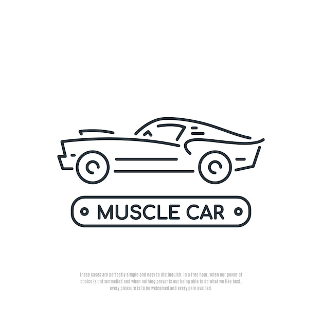 Icono de línea de muscle car