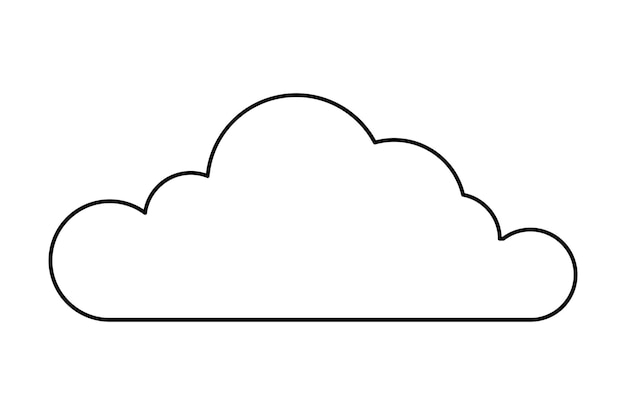 Icono de línea de nube