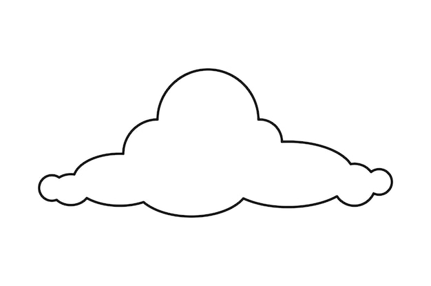 Vector icono de línea de nube