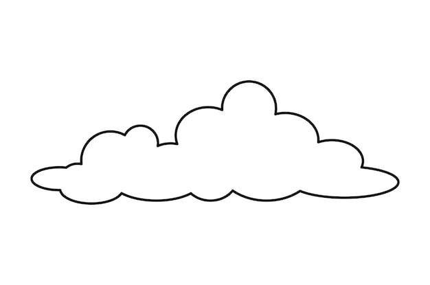 Vector icono de línea de nube