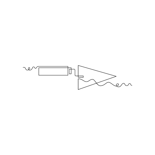 icono de línea de paleta en estilo de línea continua arte de línea una línea continua simple dibujada a mano