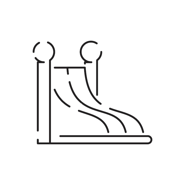 Icono de línea de parque infantil