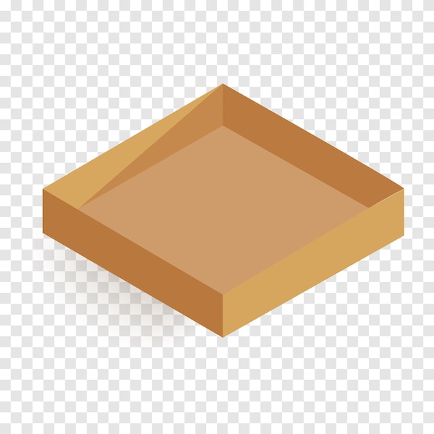 Icono de línea plana de caja abierta Envasado de sorpresa de correo de entrega Almacenamiento de cartón para productos frágiles Transporte de compras en línea Icono de linea vectorial para negocios y publicidad