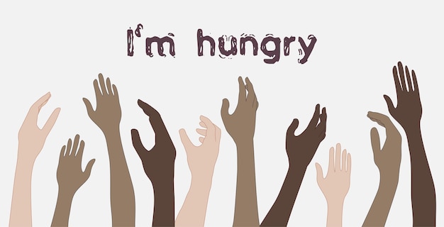 Icono de la línea de pobreza Estilo de esquema simple Homless mendigo hambre y pobre concepto Vector