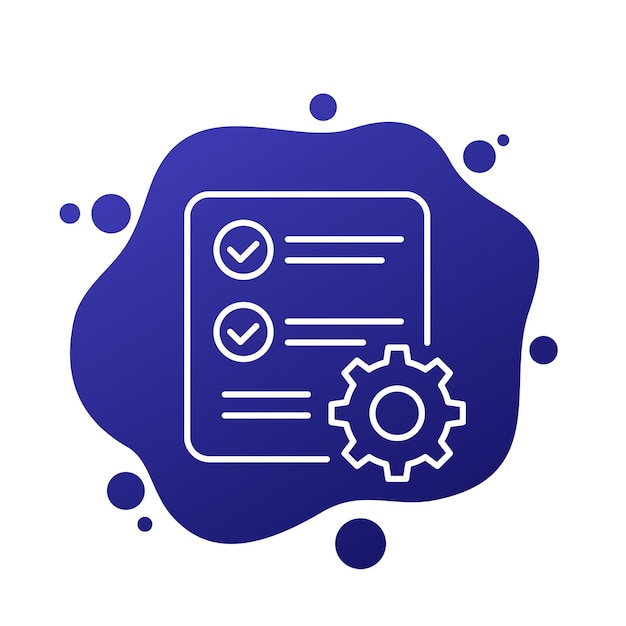 Icono de línea de procesamiento de datos para aplicaciones o web