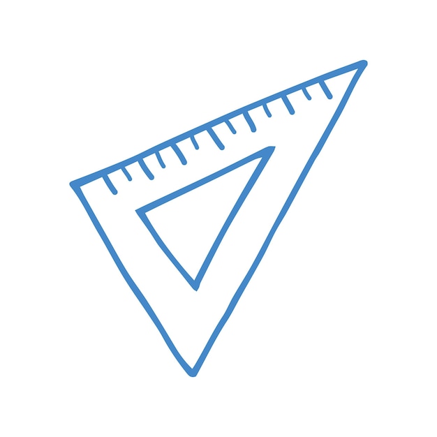 Ícono de línea de protractor Símbolo de medición de ángulo de geometría en blanco