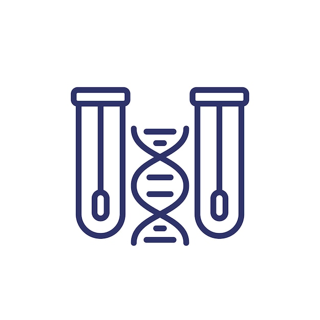 Icono de la línea de pruebas de frotis de ADN