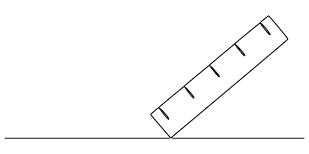 icono de línea de regla boceto de estilo continuo de una línea concepto de arte de línea único utilizado para símbolo de icono
