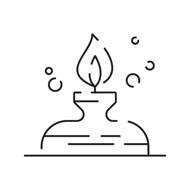 Icono de línea relacionada con química y laboratorio Ciencia y equipo científico icono lineal Laboratorio y experimento esquema vector signo biología Instrumentos de prueba