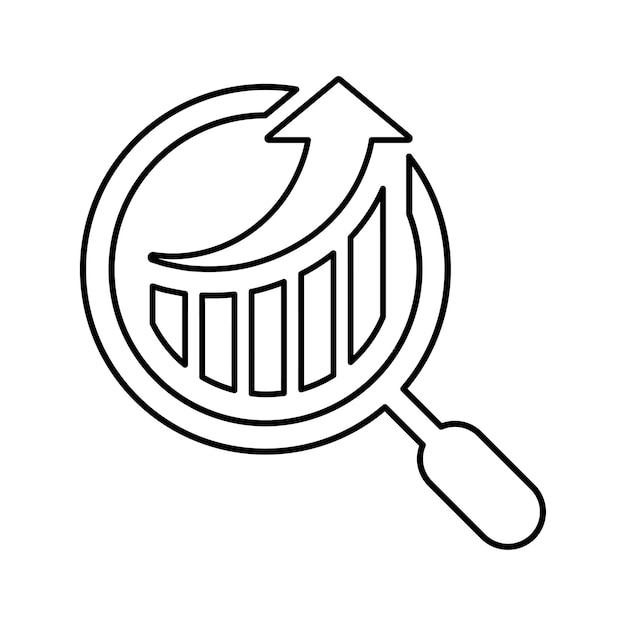Icono de la línea de rendimiento SEO