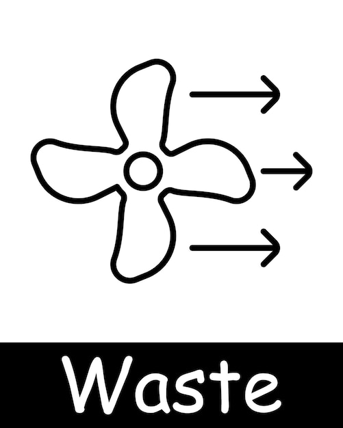 Icono de la línea de residuos Poluación de los filtros de aire de las tuberías industriales Emisiones de aire Gestión de residuos Impacto ambiental Contaminación de los gases de escape de las fábricas Protección del medio ambiente Industria