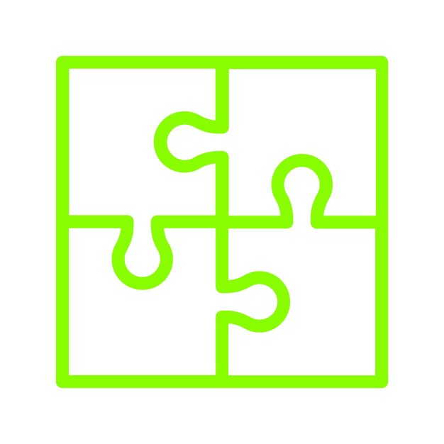 Icono de línea de rompecabezas