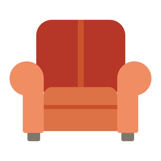 Icono de línea de sillas Mobiliario de relajación de sillas de sofá Cama de cama Silla chimenea comodidad cuero suave Icono vectorial para negocios y publicidad