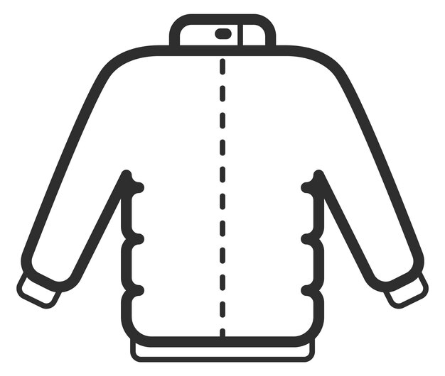 Vector icono de línea de suéter ropa de temporada fría de invierno