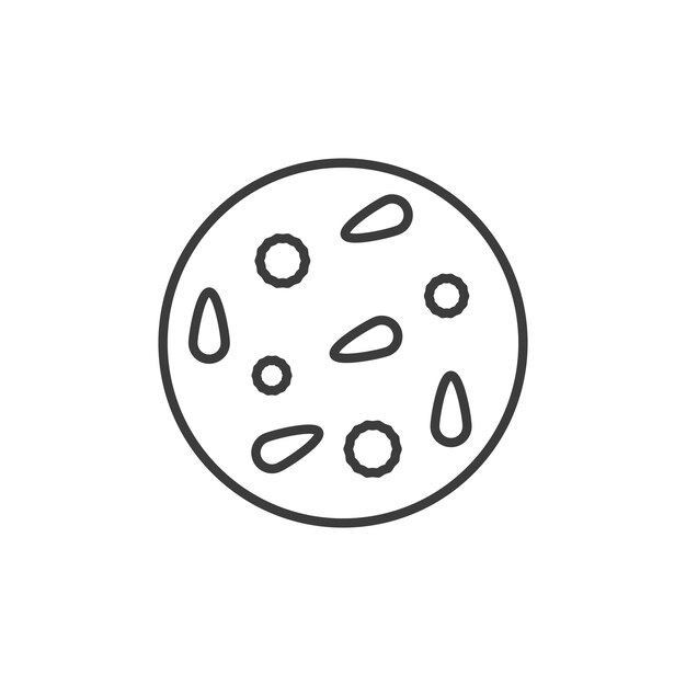 Icono de la línea de talasemia aislado en fondo blanco