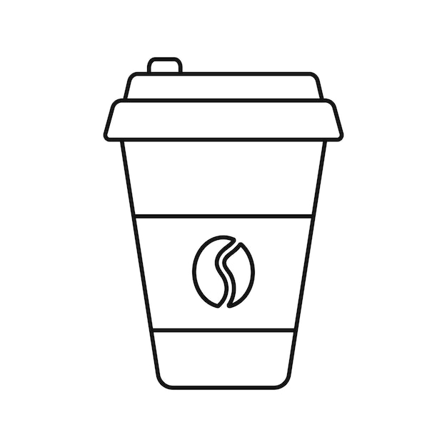 Icono de línea de taza de café Ilustración vectorial aislada sobre fondo blanco