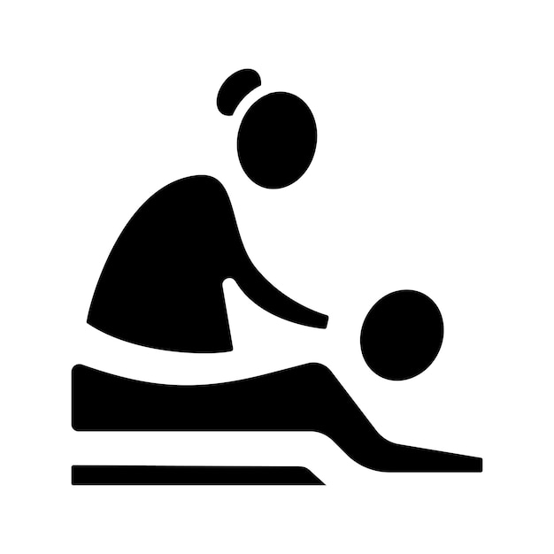Ícono de línea de terapia de masaje Relajación muscular del cuerpo bienestar terapéutico alivio del estrés manos tratamiento de spa rejuvenecimiento sesión de equilibrio de salud holística relajación de la espalda terapia física