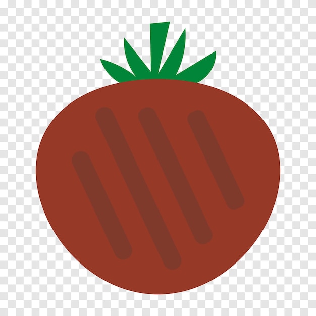 Ícono de línea de tomate frito Kebab picnic salsa marinada parrilla filete fuego pinchazo carne fin de semana naturaleza alas costillas ícono de línea vectorial para negocios y publicidad