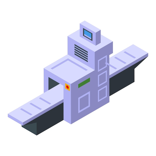 Icono de la línea de transporte de la planta de acero vector isométrico Proceso metálico
