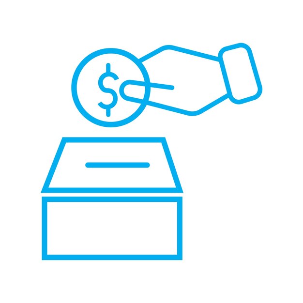 Icono de línea vectorial de ahorro