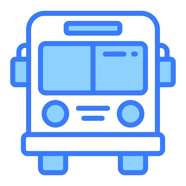 icono de línea vectorial de autobús escolar icono de escuela y educación