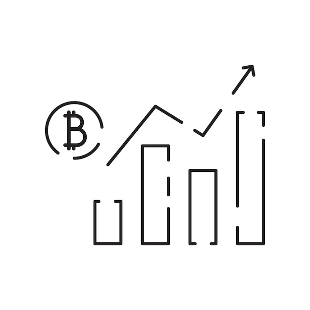 Icono de línea vectorial de blockchain o elemento de diseño en estilo de contorno