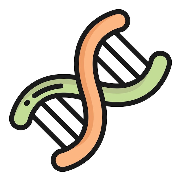Icono de línea vectorial de genes Icono de escuela y educación