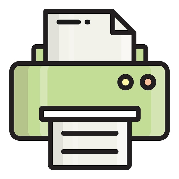 icono de línea vectorial de impresora icono de escuela y educación