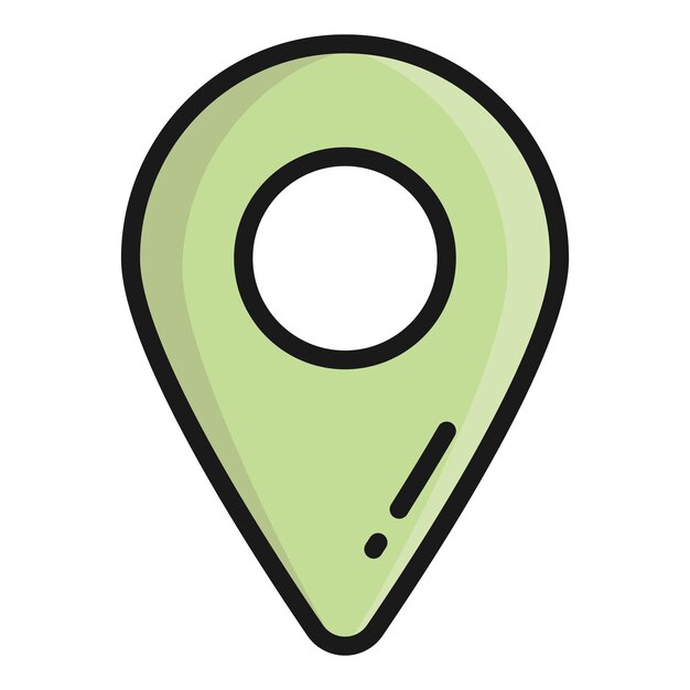 icono de línea vectorial de pin de ubicación icono de escuela y educación