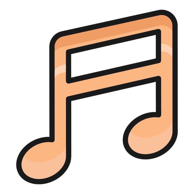 icono de línea vectorial de símbolo de música icono de escuela y educación