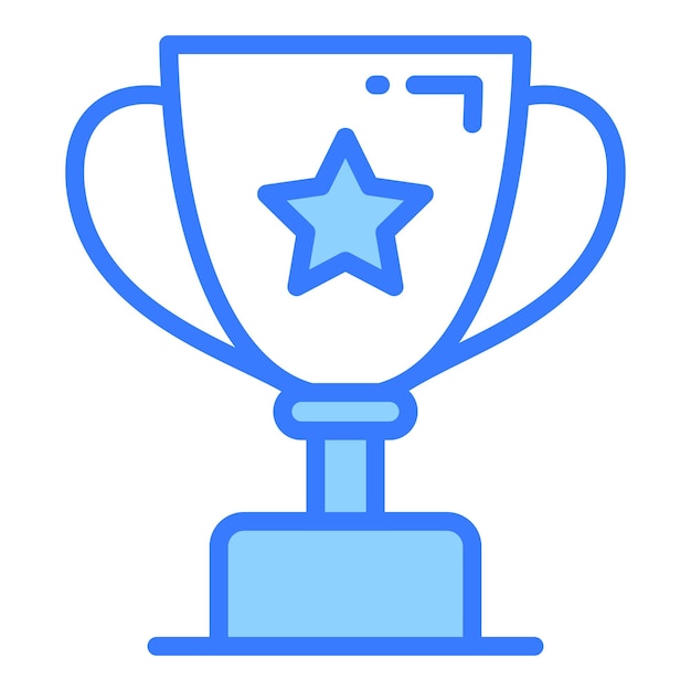 icono de línea vectorial de trofeo icono de escuela y educación