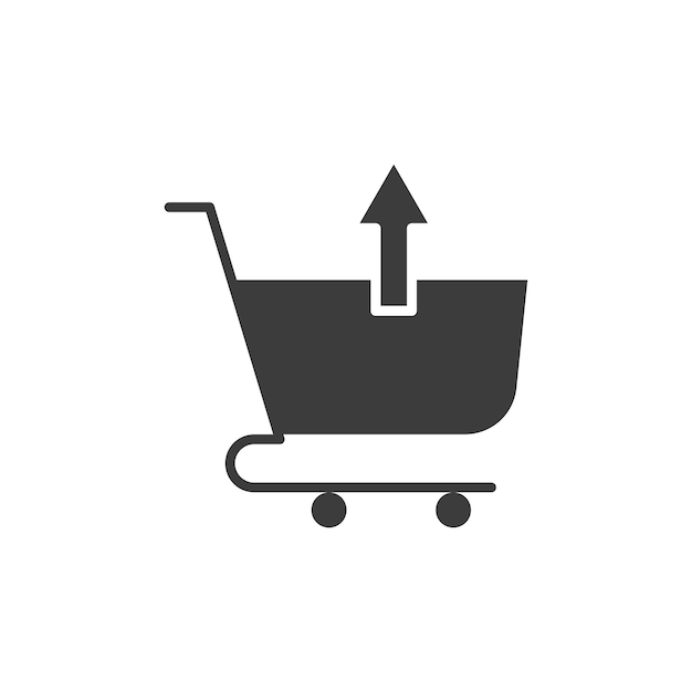 El icono de la línea de venta cruzada aislado en fondo blanco
