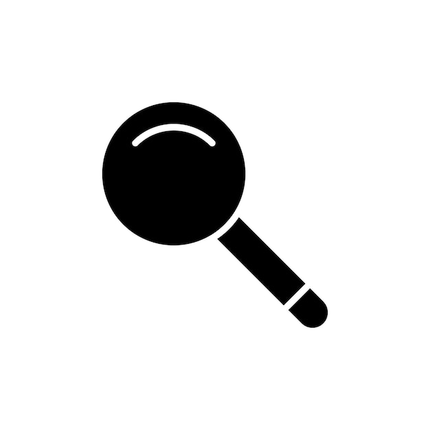 Icono de línea de vidrio de ampliación aislado en fondo blanco
