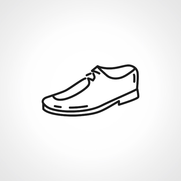 Icono de la línea de zapatos masculinos zapatos clásicos de derby web icono lineal