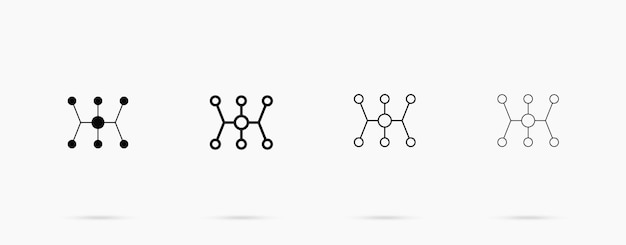 Icono lineal de conexión