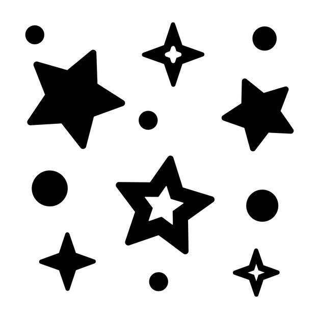 Icono lineal del espacio y los planetas
