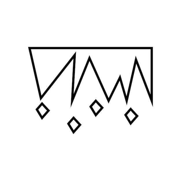 Icono lineal de estalactita Símbolo vectorial de contorno negro Icono de stalactita