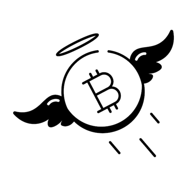 Icono lineal del mercado de criptomonedas