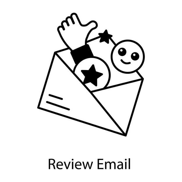 Icono lineal de publicidad por correo electrónico