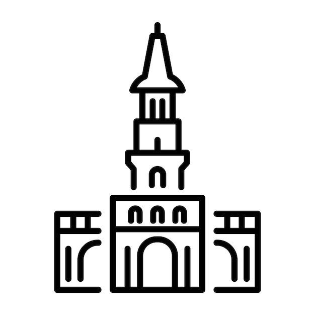 Un icono lineal de la torre suyumbike