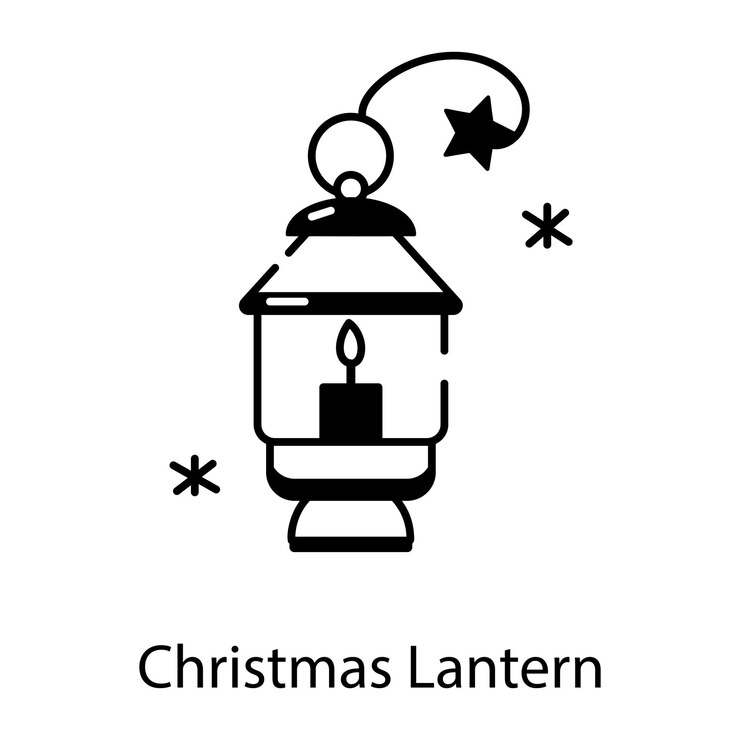 Vector icono lineal de las vacaciones de navidad