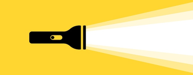 Icono de linterna. Banner con lugar para tu texto. Icono de vector para negocios y publicidad