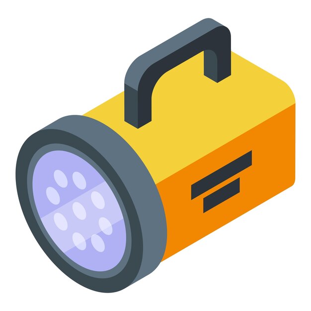 Icono de linterna de caminata Isométrico de icono de vector de linterna de caminata para diseño web aislado sobre fondo blanco