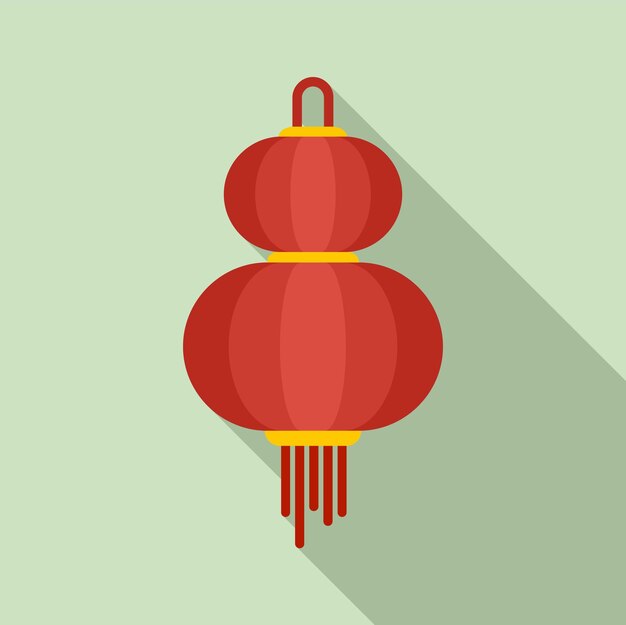 Icono de linterna china asiática Ilustración plana del icono de vector de linterna china asiática para diseño web
