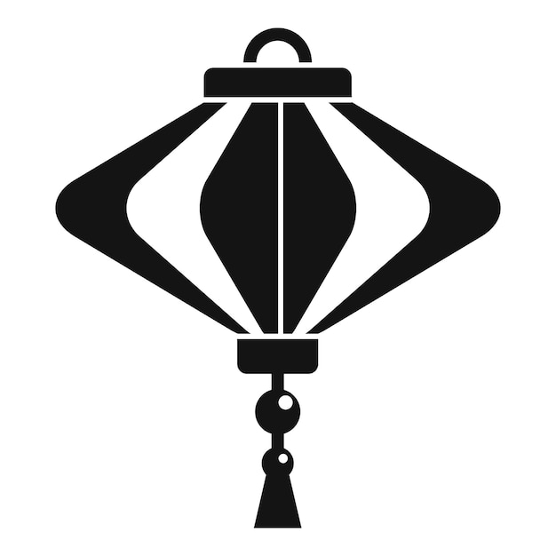 Icono de linterna china asiática Ilustración simple del icono de vector de linterna china asiática para diseño web aislado sobre fondo blanco