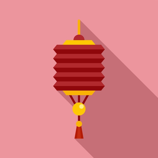Icono de linterna china de fiesta Ilustración plana del icono de vector de linterna china de fiesta para diseño web