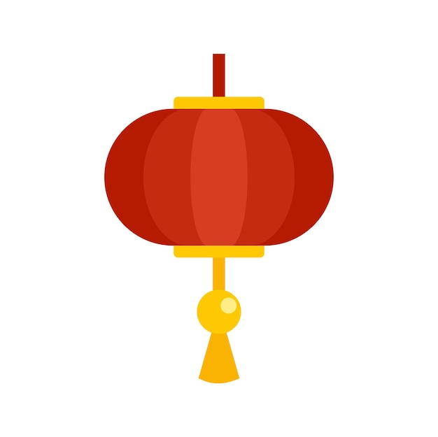 Icono de linterna china tradicional Ilustración plana del icono de vector de linterna china tradicional aislado sobre fondo blanco