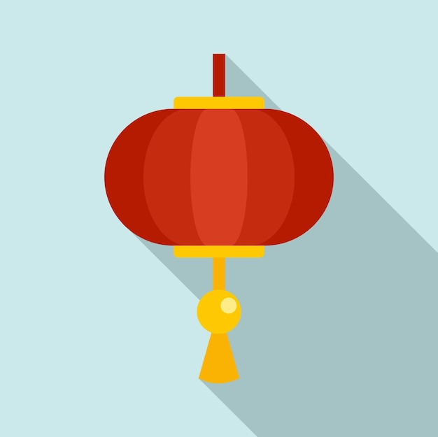 Icono de linterna china tradicional Ilustración plana del icono de vector de linterna china tradicional para diseño web