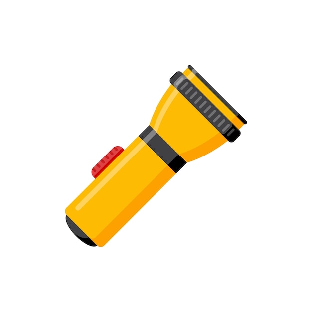 Icono de linterna en estilo plano Ilustración vectorial de lámpara eléctrica en un fondo aislado Concepto de negocio de señales de linterna de bolsillo